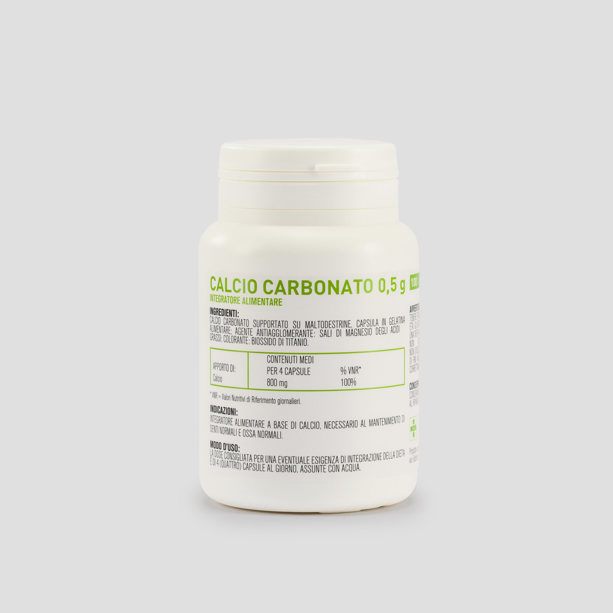 Calcio Carbonato 0.5g - 100 capsule